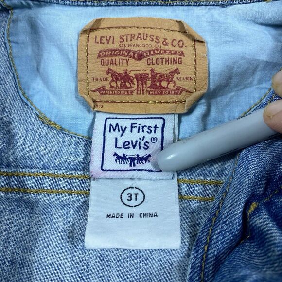 Vintage 90s Levi Strauss “My First Levi” Denim Jean Jacket Kids Size 3T - Picture 4 of 11